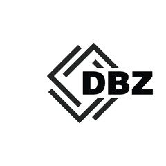 DBZ letter logo design on white background. DBZ logo. DBZ creative initials letter Monogram logo icon concept. DBZ letter design