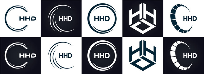 HHD logo. H H D design. White HHD letter. HHD, H H D letter logo design. H H D letter logo design in GOLD, GOLDEN LOGO, THREE, style. letter logo set in one artboard. H H D letter logo vector design.