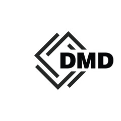 DMD letter logo design on white background. DMD logo. DMD creative initials letter Monogram logo icon concept. DMD letter design