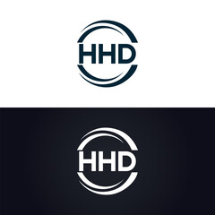 HHD logo. H H D design. White HHD letter. HHD, H H D letter logo design. H H D letter logo design in GOLD, GOLDEN LOGO, THREE, style. letter logo set in one artboard. H H D letter logo vector design.