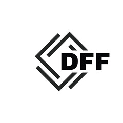 DFF letter logo design on white background. DFF logo. DFF creative initials letter Monogram logo icon concept. DFF letter design