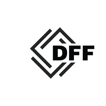 DFF letter logo design on white background. DFF logo. DFF creative initials letter Monogram logo icon concept. DFF letter design