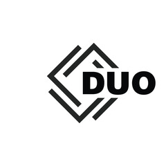 DUO letter logo design on white background. DUO logo. DUO creative initials letter Monogram logo icon concept. DUO letter design