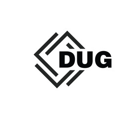DUG letter logo design on white background. DUG logo. DUG creative initials letter Monogram logo icon concept. DUG letter design