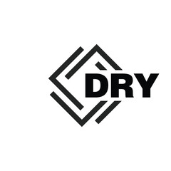 DRY letter logo design on white background. DRY logo. DRY creative initials letter Monogram logo icon concept. DRY letter design