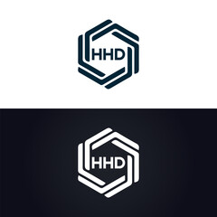 HHD logo. H H D design. White HHD letter. HHD, H H D letter logo design. H H D letter logo design in GOLD, GOLDEN LOGO, THREE, style. letter logo set in one artboard. H H D letter logo vector design.