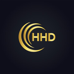 HHD logo. H H D design. White HHD letter. HHD, H H D letter logo design. H H D letter logo design in GOLD, GOLDEN LOGO, THREE, style. letter logo set in one artboard. H H D letter logo vector design.