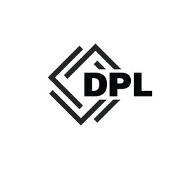 DPL letter logo design on white background. DPL logo. DPL creative initials letter Monogram logo icon concept. DPL letter design