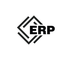 ERP letter logo design on white background. ERP logo. ERP creative initials letter Monogram logo icon concept. ERP letter design