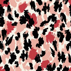 Contemporary Leopard Print Background in Deep Blue