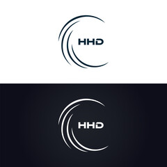 HHD logo. H H D design. White HHD letter. HHD, H H D letter logo design. H H D letter logo design in GOLD, GOLDEN LOGO, THREE, style. letter logo set in one artboard. H H D letter logo vector design.