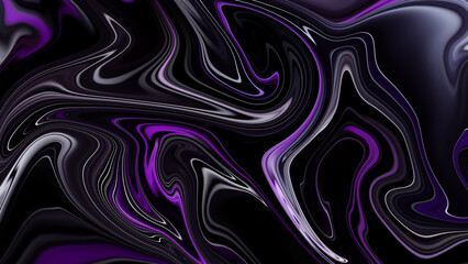 4K Abstract Incredible Inkscape Alcohol Ink Effect: Elegant Abstract Pattern Background in Midnight Blue and Posh Royal Purple.
