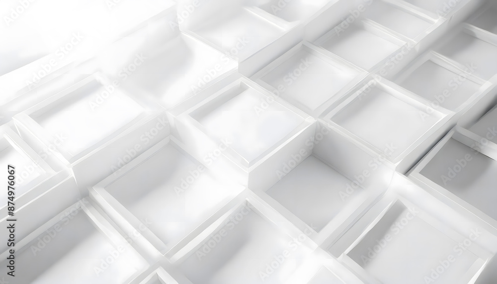 Poster abstract white square shape background. generative ai.