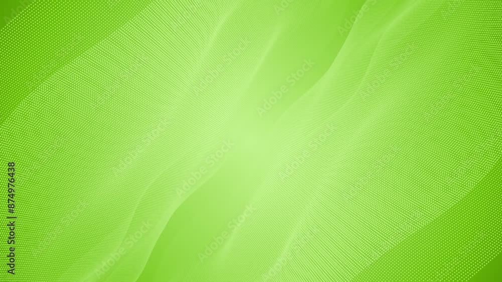 Poster lime green color hi-tech particles slowly moving in cyberspace forming futuristic wave pattern abstr