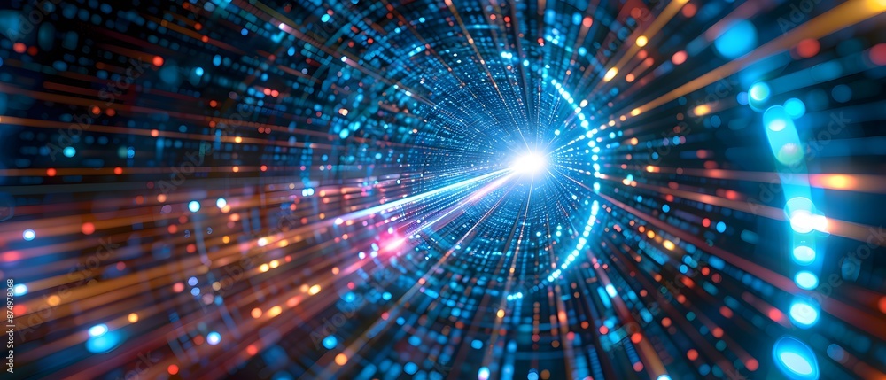 Poster abstract technology background of high speed global data transfer, ultra fast broadband and connecti