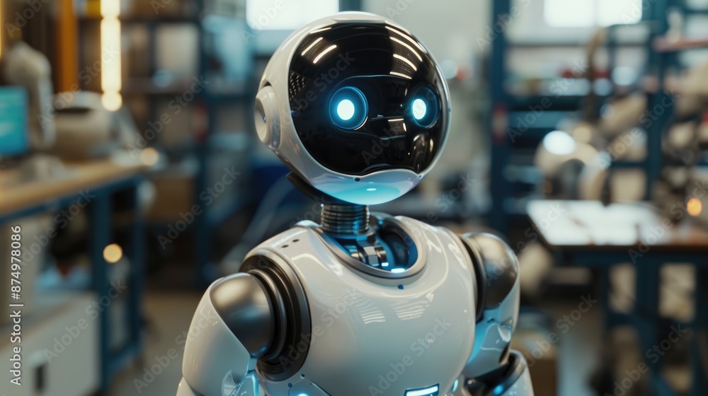 Poster ai technology advancements in robotics and chatbots for digital transformation