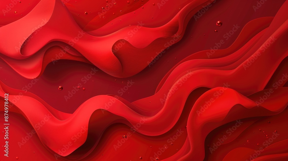 Poster red background with abstract design