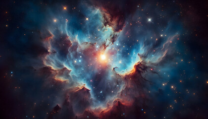 Naklejka premium Mystical Celestial Scene: Ultra-High-Definition Photograph of a Starry Sky