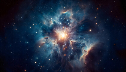 Fototapeta premium Dazzling Nebula and Stars: Award-Winning Night Sky Photography