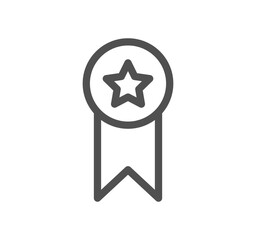 Star icon outline and linear vector.	

