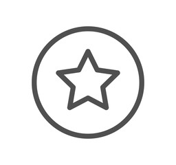 Star icon outline and linear vector.	
