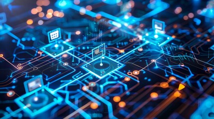 High-tech digital data connection system 