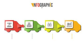 Infographic Timeline Delivery Truck 3