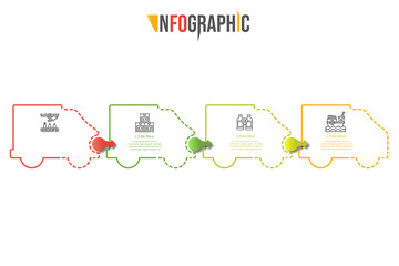 Infographic Timeline Delivery Truck 2