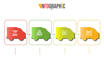Infographic Timeline Delivery Truck 1