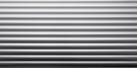 Seamless pattern of closed silver metal roller shutter door texture