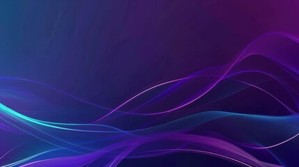Naklejka premium Abstract Swirling Waves on a Purple and Blue Background