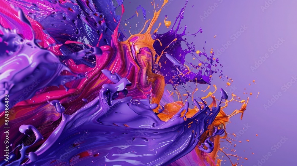 Poster abstract background with dark purple color color paint background best for banners color swirl backg