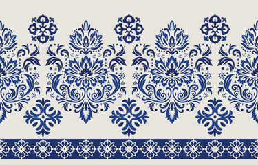 Motifs African boho paisley Floral Ikat pattern embroidery border. Ethnic ikat floral Ethnic Indian Pattern Ikat pattern Ethnic Pattern.Border indian floral Aztec embroidery border seamless patterns.