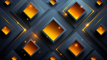 abstract technology design featuring geometric shapes with realistic graphic shapes decoration in isolated elegant background, businsess background presentation