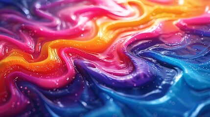 Obraz premium psychedelic liquid morph with vibrant colors