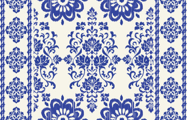 Motifs African boho paisley Floral Ikat pattern embroidery border. Ethnic ikat floral Ethnic Indian Pattern Ikat pattern Ethnic Pattern.Border indian floral Aztec embroidery border seamless patterns.