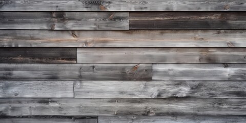 Naklejka premium Weathered wooden planks form a rustic background texture.