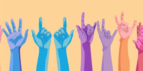 Hands Gesturing Sign Language Symbolizing International Day of Sign Languages, Caring for the Deaf, Conveying Messages, Heart and Inclusivity Concepts, Close-Up, High-Resolution Wallpaper