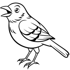 bird with a branch vector illustration