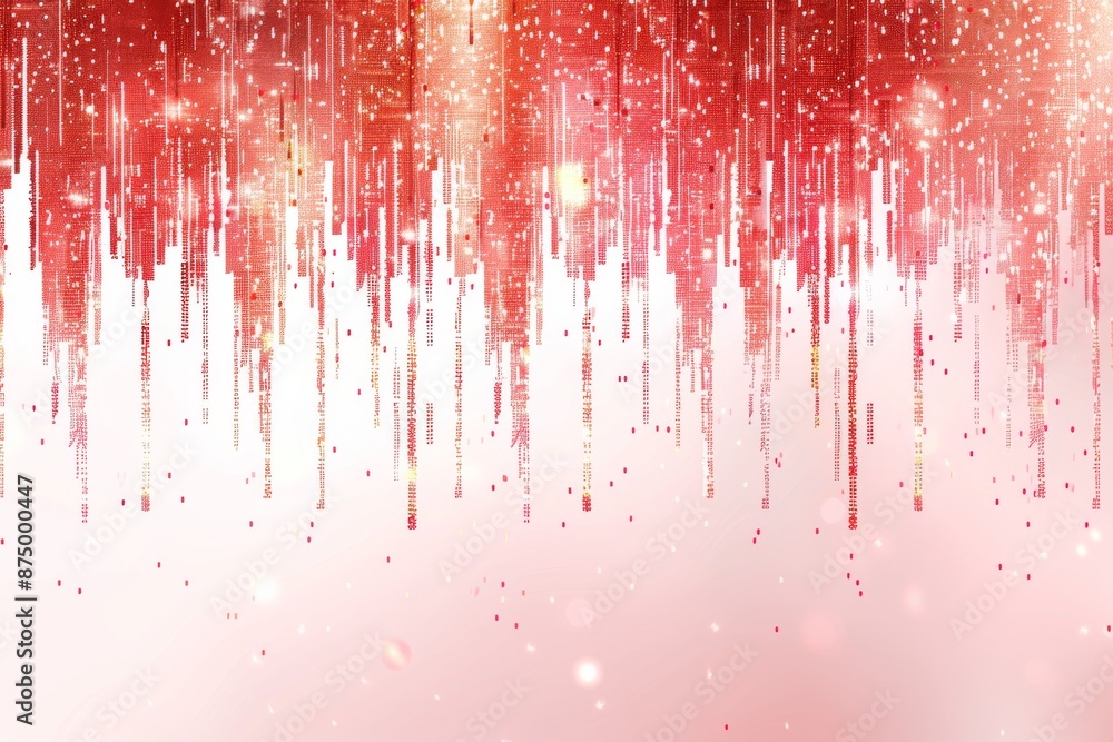 Poster pink and red dripping paint with a gradient effect, modern abstract background