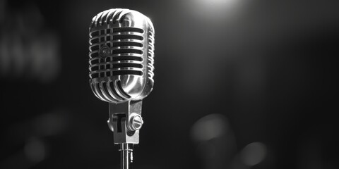 Fototapeta premium Podcast Enthusiast Recording with Professional Equipment on International Podcast Day, Featuring Live Streaming Setup, Interviews, and Electronic Devices, High-Resolution Wallpaper