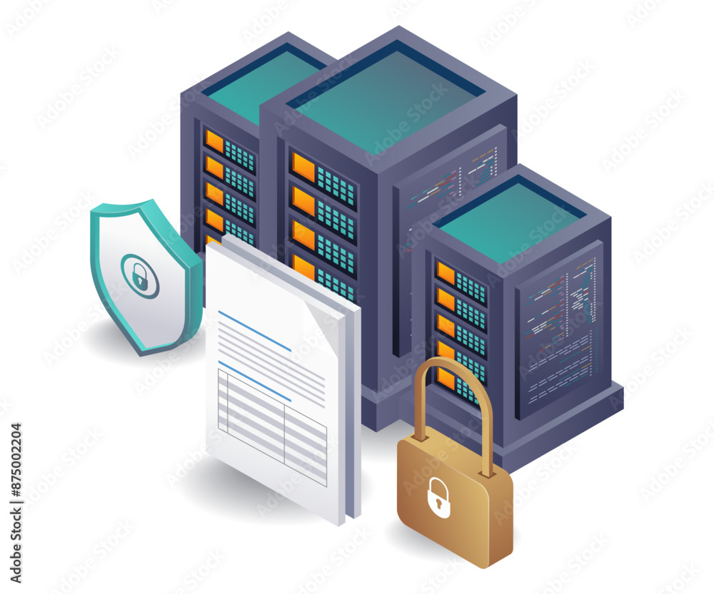 Leinwandbilder security measures for data in technology server systems