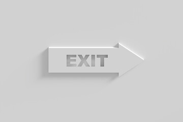 Exit sign or business exit strategy.