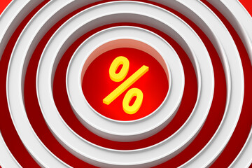 Targeting a sale, discount or interest rate concept.