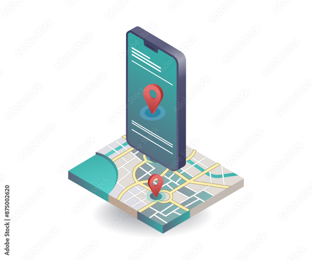 Poster update on smartphone map applications