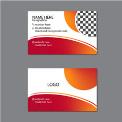 double sided modern business card. business vector card