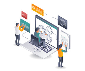 Team Working with Computer Technology Systems