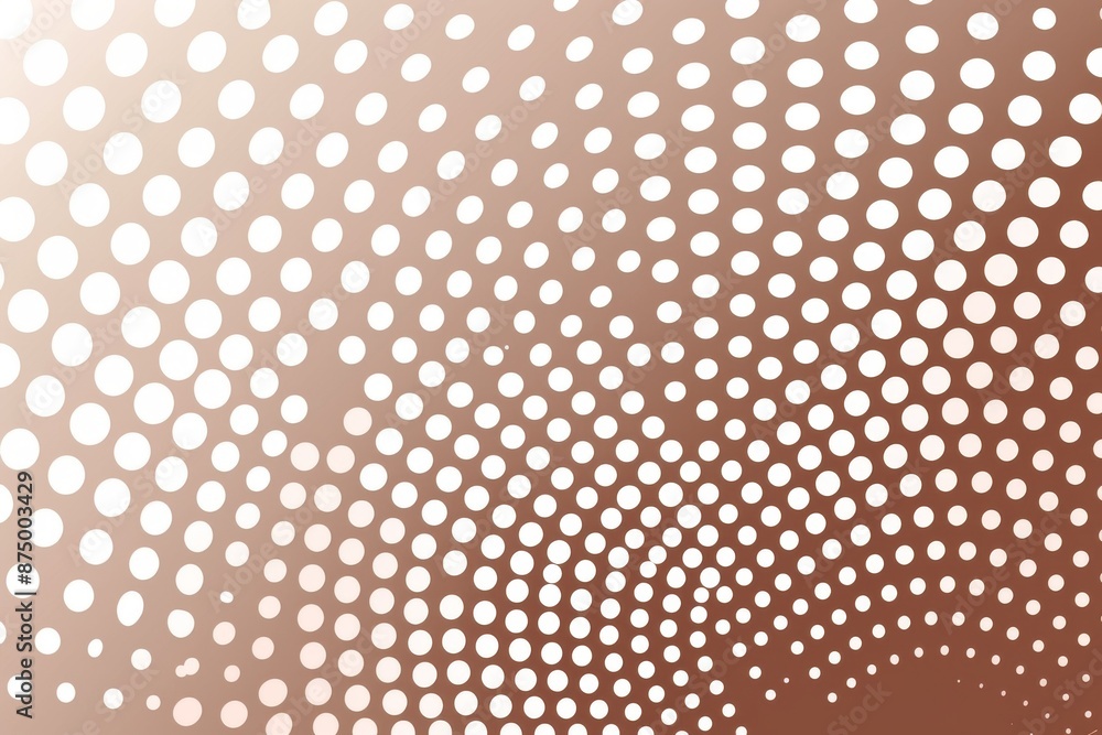 Poster brown and white halftone pattern with a gradient effect, abstract digital background
