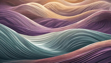 curvy waves background. Generative AI.