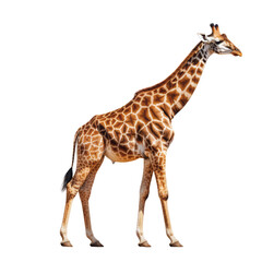 Obraz premium Giraffe isolate on transparent png. 